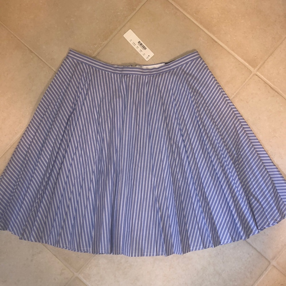 J. CREW Flouncy Striped Pleated Mini Skirt